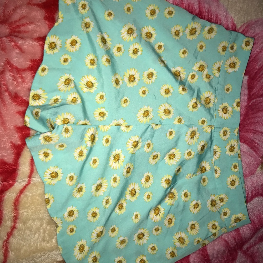 high waisted floral shorts